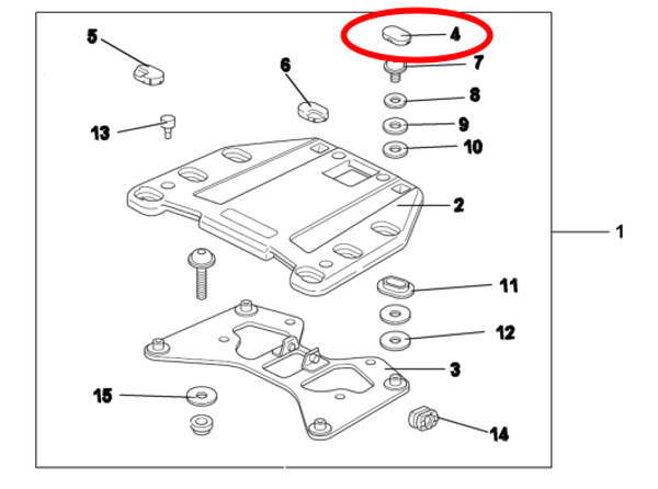 Honda Заглушка для кофра 45л ровная VFR 1200 81214-MCS-G30 аналог 08L42-MCS-80002