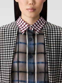 Рубашка со складками из разных тканей OLA OLA