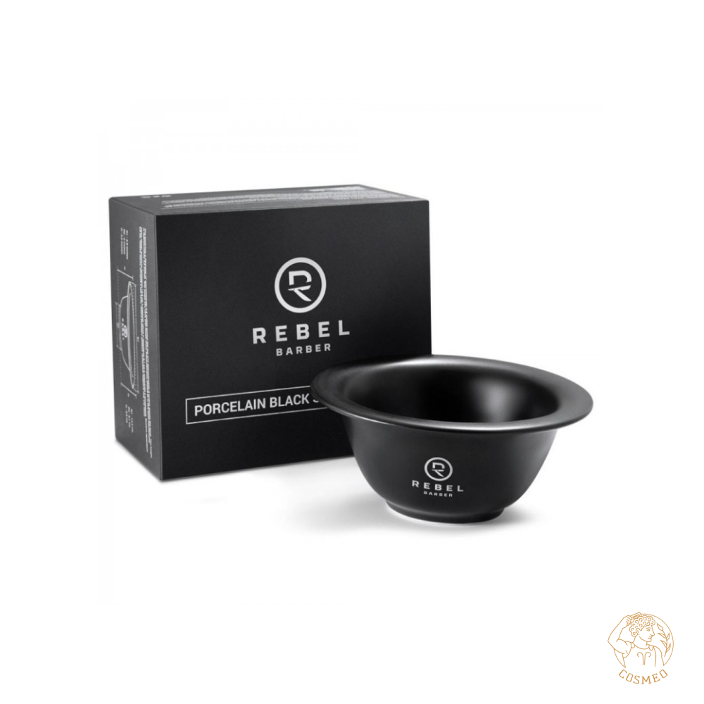 Фарфоровая чаша для бритья REBEL BARBER Black Matt Shaving Bowl
