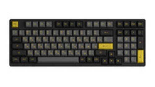 AKKO 3098B Black&Gold 3 Modes RGB Hot Swap V3 Cream Yellow Switch,ASA profile keycap