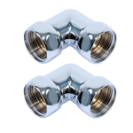 Угловое соединение для п/с хром 1/2" г/г (ПАРА) TIM K9-LF022