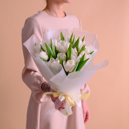 Купить Букет 15 пионовидных тюльпанов Мондиал #805