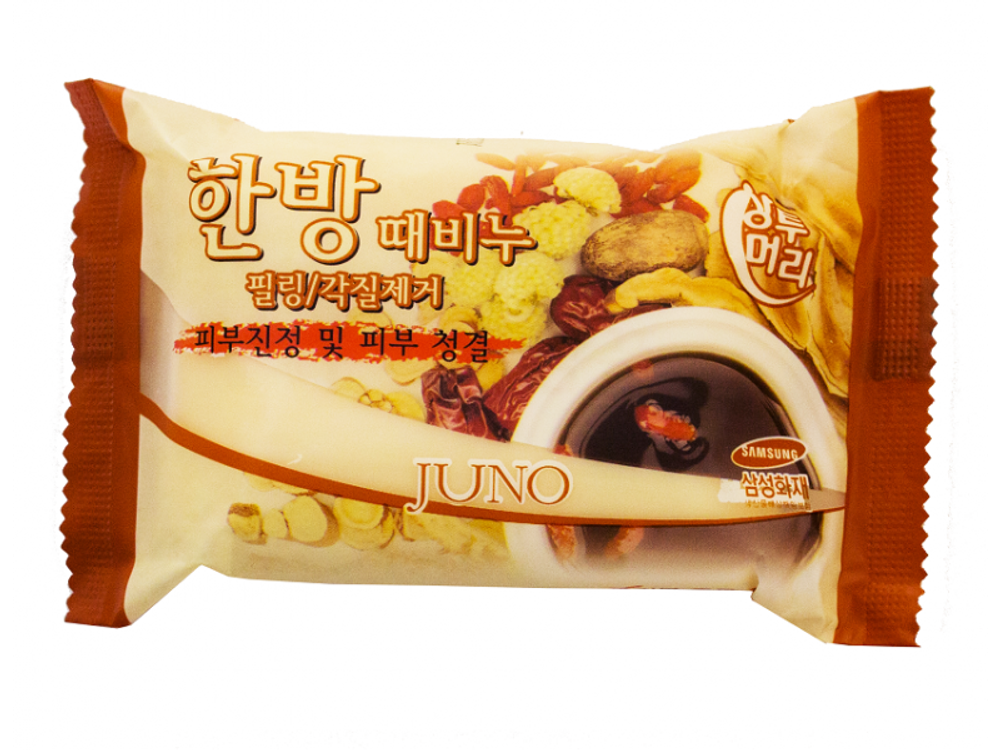 Мыло-пилинг для тела косметическое с экстрактом восточных трав 150 г Juno Sangtumeori Oriental Medicine Peeling Soap