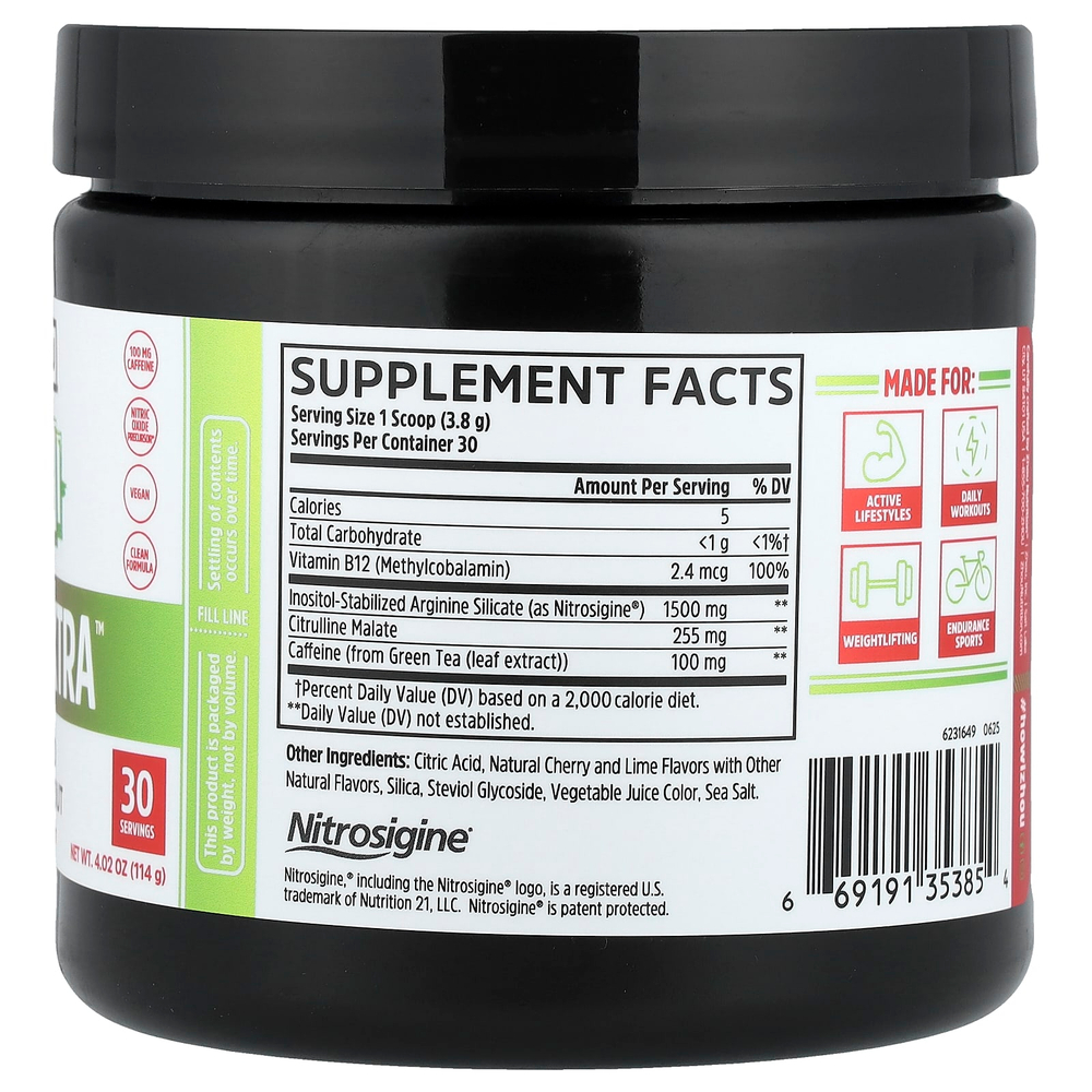 Zhou Nutrition, Lite Up Xtra™, предтренировочный комплекс, со вкусом вишневого лаймада, 114 г (4,02 унции)