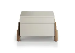 Тумба прикроватная Basic 2 ящика ширина 60 см (серо-бежевый)