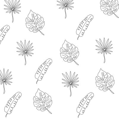 Line art tropical