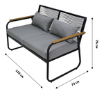 Набор мебели Амелия арт.GS012 черный, серый "Garden story"