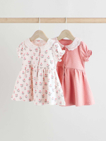 Платье для девочки Next AA8-198, 2 шт., Розовый, Белый