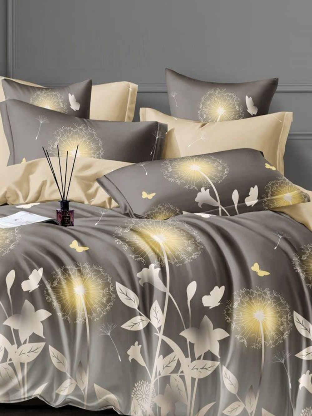 Постельное белье семейное, поплин, наволочки 70х70, хлопок 100%, 2 пододеяльника