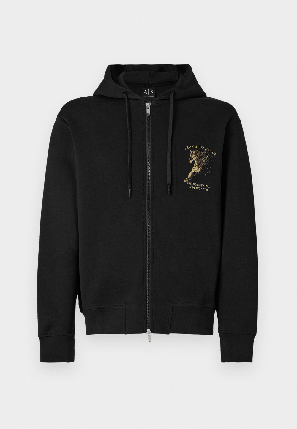 Armani Exchange UNISEX - Толстовка на молнии - Чёрный