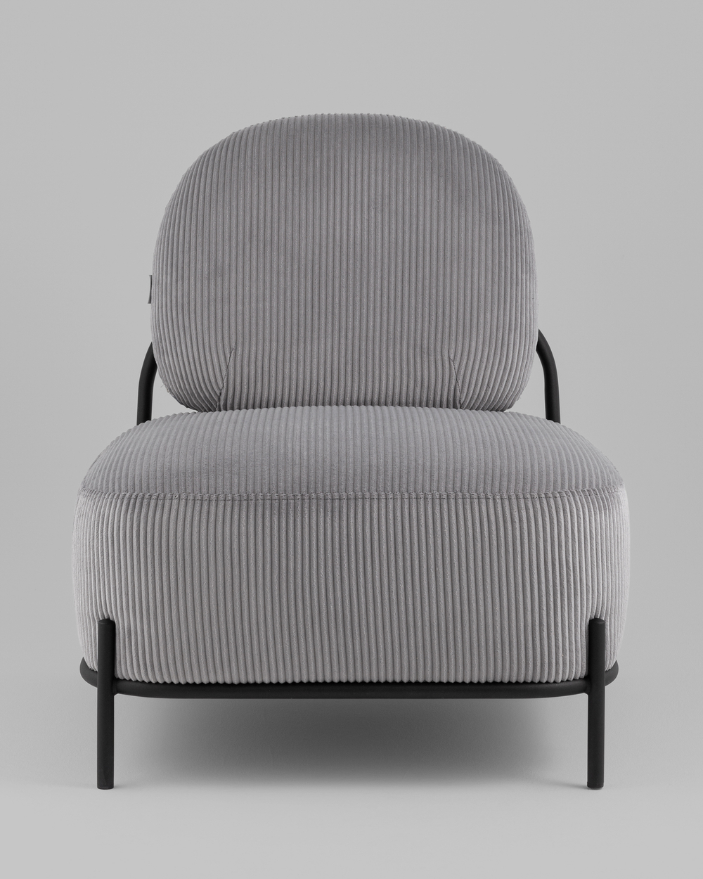 Кресло Стоун велюр рельефный светло-серый