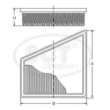 Фильтр воздушный Sct sb2270 для Hyundai Accent IV, Veloster; Kia Rio III, Soul II