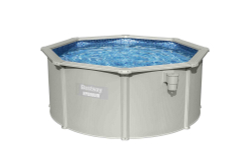 Стальной бассейн Bestway Hydrium Pool Set 300х120 см + песочный ф/насос 3028 л/ч, лестница, тент, подстилка (56566 BW)