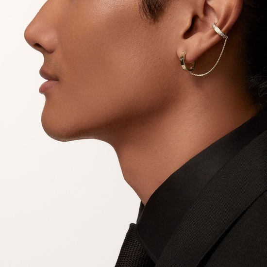 Моносерьга Cartier LOVE single earrings, multiwear, half-paved