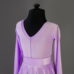 сиреневое платье для бальных танцев