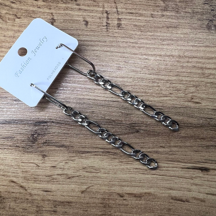 Серьги "Цепи" застежка узелок 11 звеньев ассорти плетение панцирное металл серебристый 9,5 см