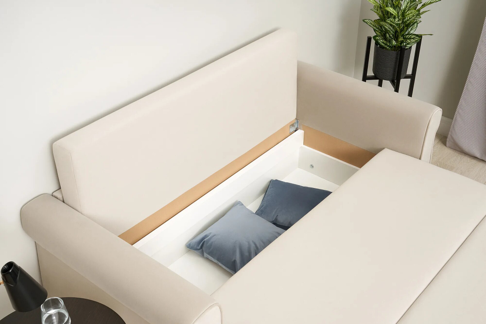 Диван-кровать Калли, спальное место 140х198, велюр, еврокнижка