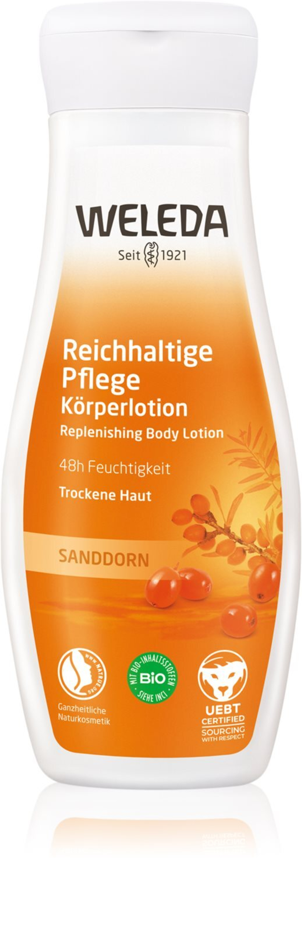 Weleda Sea Buckthorn Rakytník - бодрящее молочко для тела /   200  ml  / GTIN 4001638529389