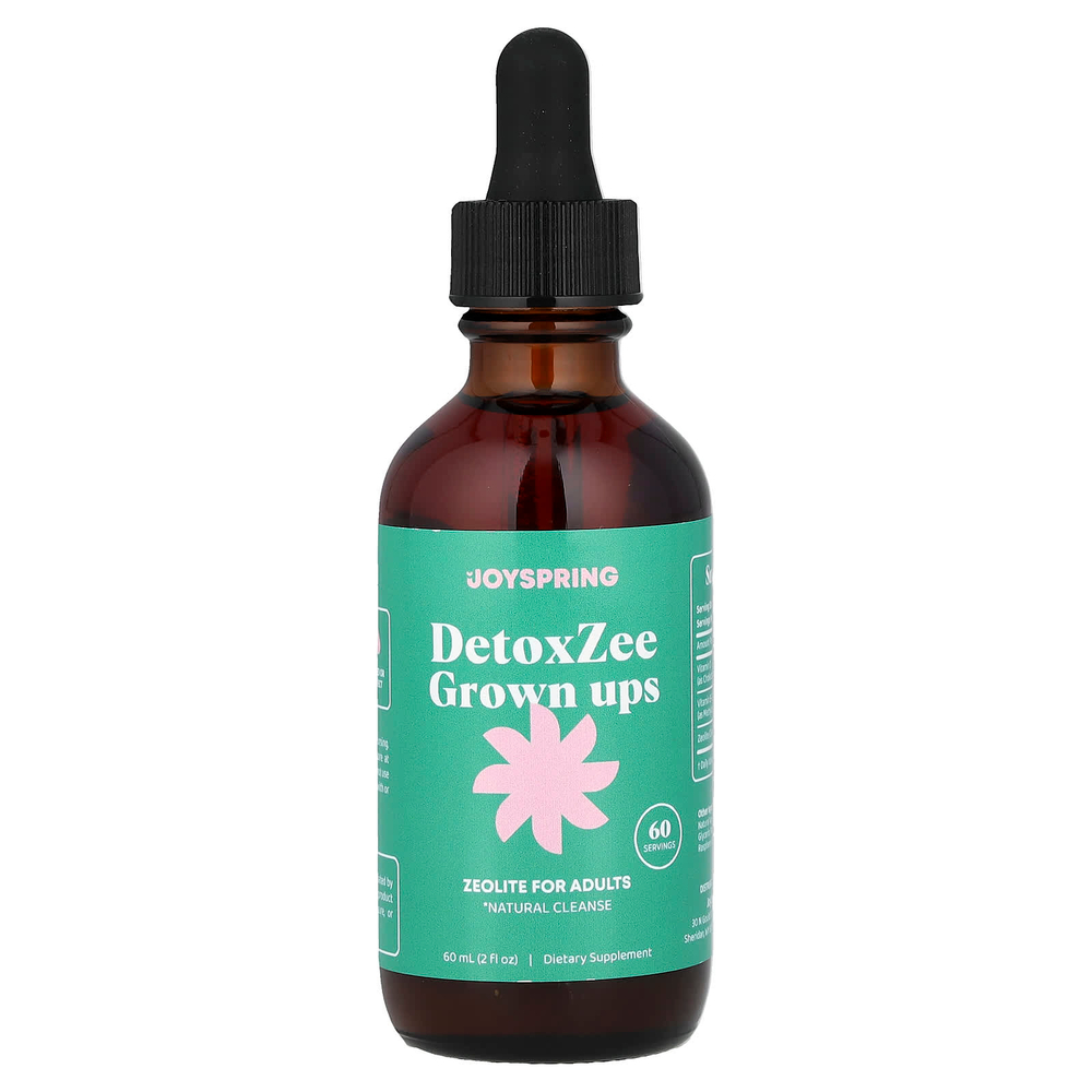 JoySpring, DetoxZee Grown Ups, цеолит для взрослых, 60 мл (2 жидк. унции)
