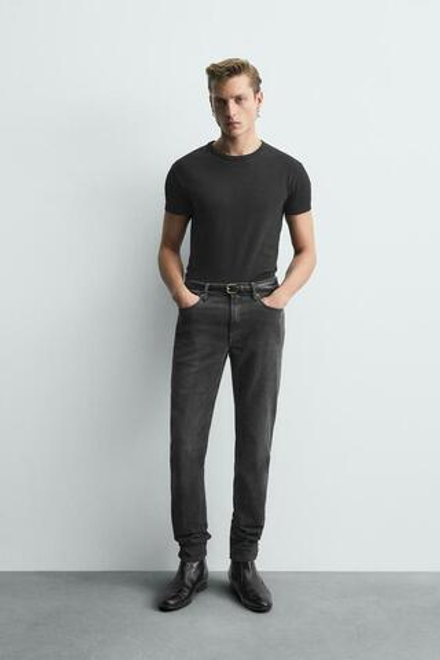 ZARA ДЖИНСЫ SKINNY FIT - LIMITED EDITION, СЕРЫЙ
