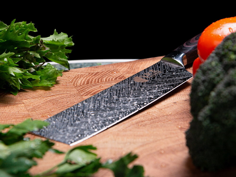 Кухонный нож-топорик  Накири, нож шинковка Onnaaruji. Профессиональный. Длина лезвия 20см. Люкс серия