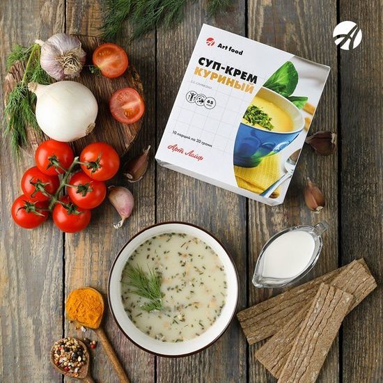 Суп-пюре с курицей со сливками