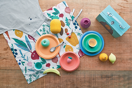 Набор детских столовых приборов A di Alessi Giro Kids, 3 предмета, нержавеющая сталь