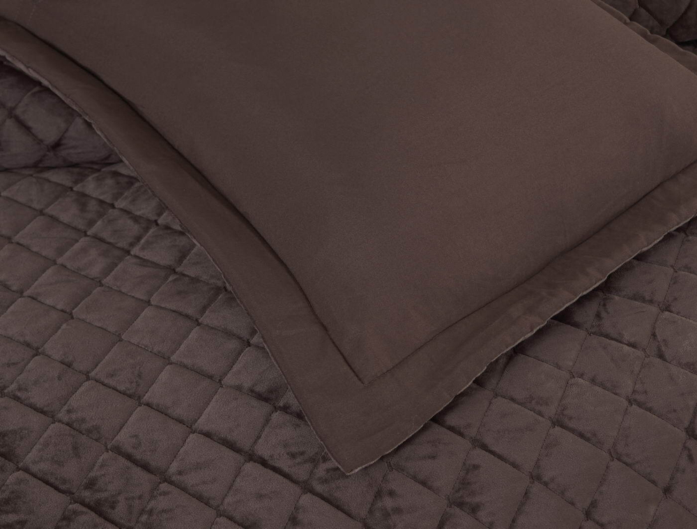 Покрывало 240х260 и 2 наволочки 50х70 Sofi De MarkO Натаниэль Шоколад
