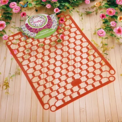 Коврик для раковины «Сеточка» 32*23см оранжевый Селфи
