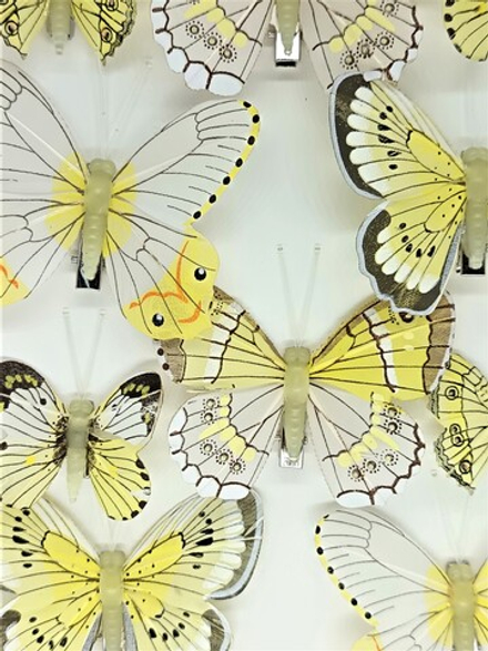 Набор бабочек на прищепке, р. 7,5/4,5 см