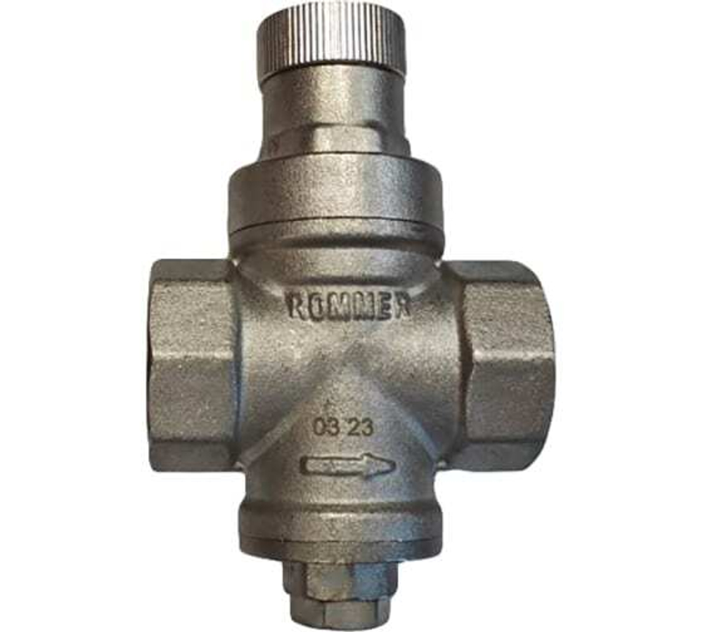 Редуктор давления Rommer 1/2* (ВН/ВН) без подключения манометра, PN 16