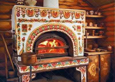 Масленица №2- фон неопреновый