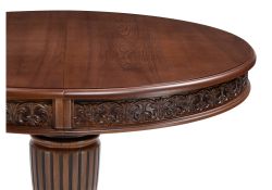 Деревянный стол Коул 110(160)х110х78 орех / коричневая патина