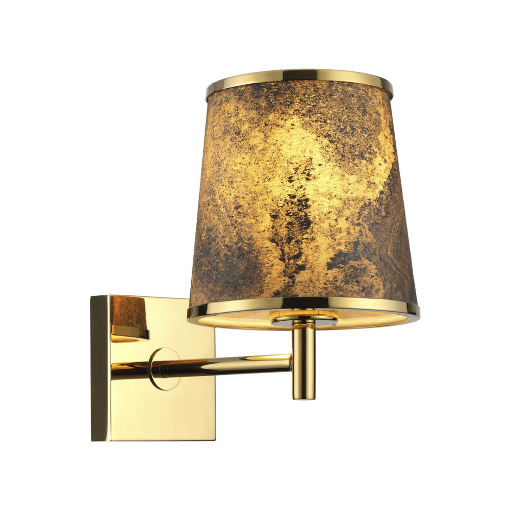 5064/1W MODERN ODL24 203 античн.бронза/серо-беж./металл/натур.камен."шпон" Бра E27 LED 1*5W BERGI