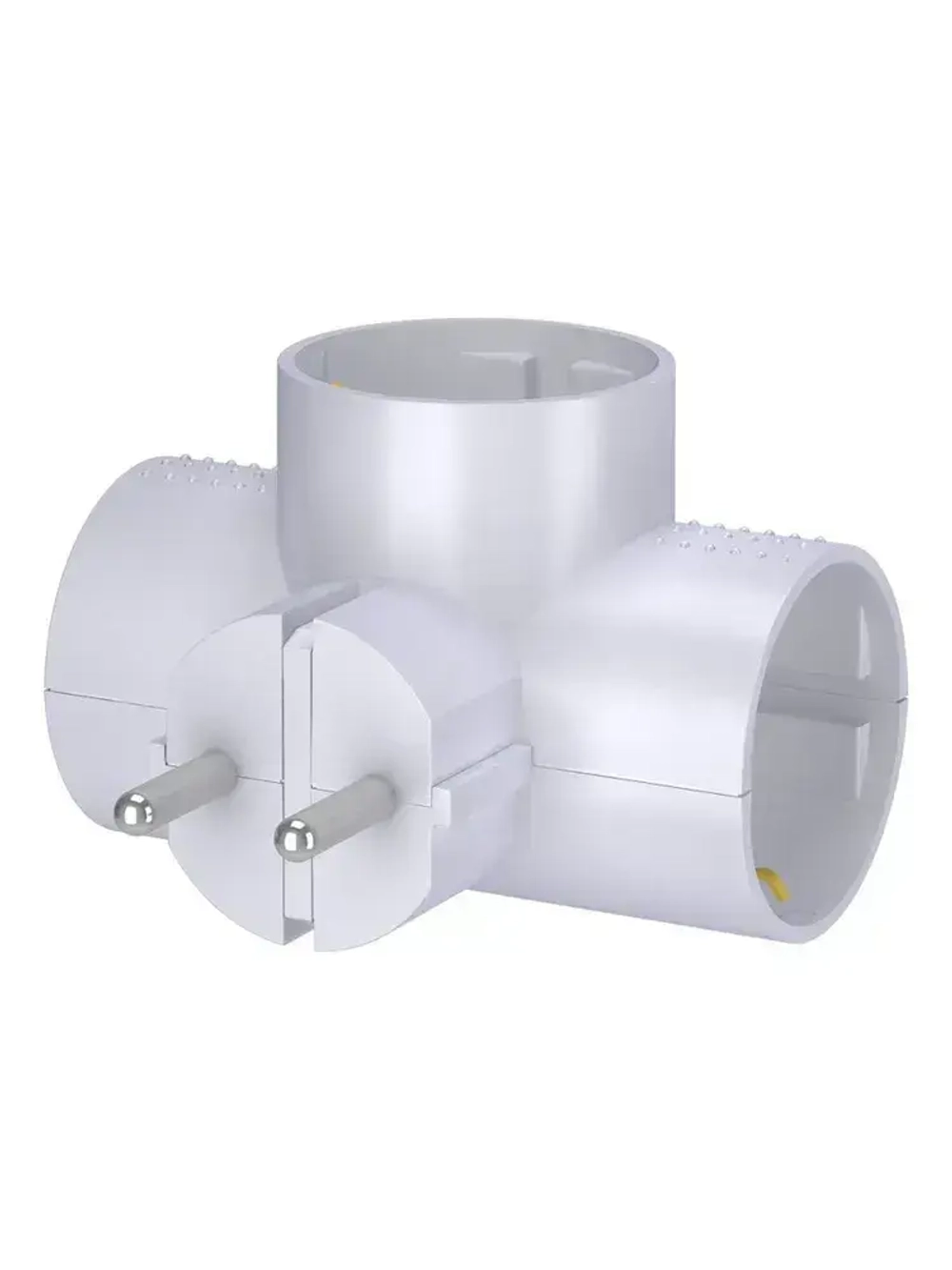 Разветвитель тройник для розетки ФОТОН, Т-образный 16А с заземлением