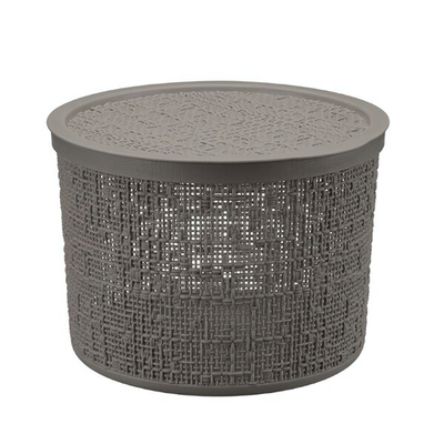 Коробка БЯЗЬ 2л с крышкой круглая D=17см М 2328