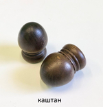 Наконечник деревянный Кос d28 мм, цвет каштан