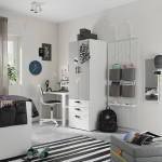 Шкаф - PLATSA/ SMÅSTAD / SMАSTAD  IKEA/ ПЛАТСА/СМОСТАД  ИКЕА, 60x57x181 см, белый/серый