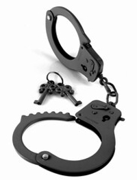 Черные металлические наручники