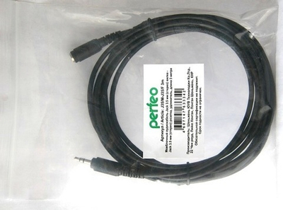 Кабель 3.5 Jack (M) - 3.5 Jack (F) PERFEO 3m