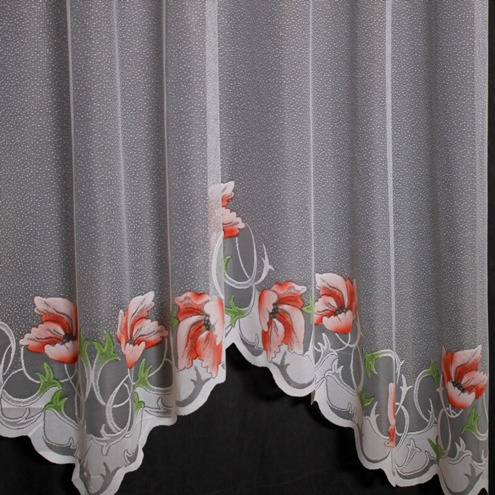 Занавеска "Ф. КИНГА", цвет белый с ярким рисунком, Польша.
