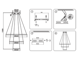Ambrella Подвесной светодиодный светильник Line FL40818