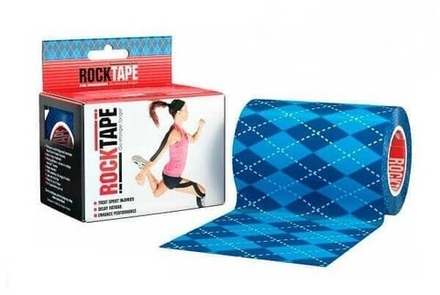 RockTape Кинезиотейп Mini Big Daddy, 10см x 5м, синий узор