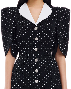 Платье Sillage (Силлаж) черное в белый горошек