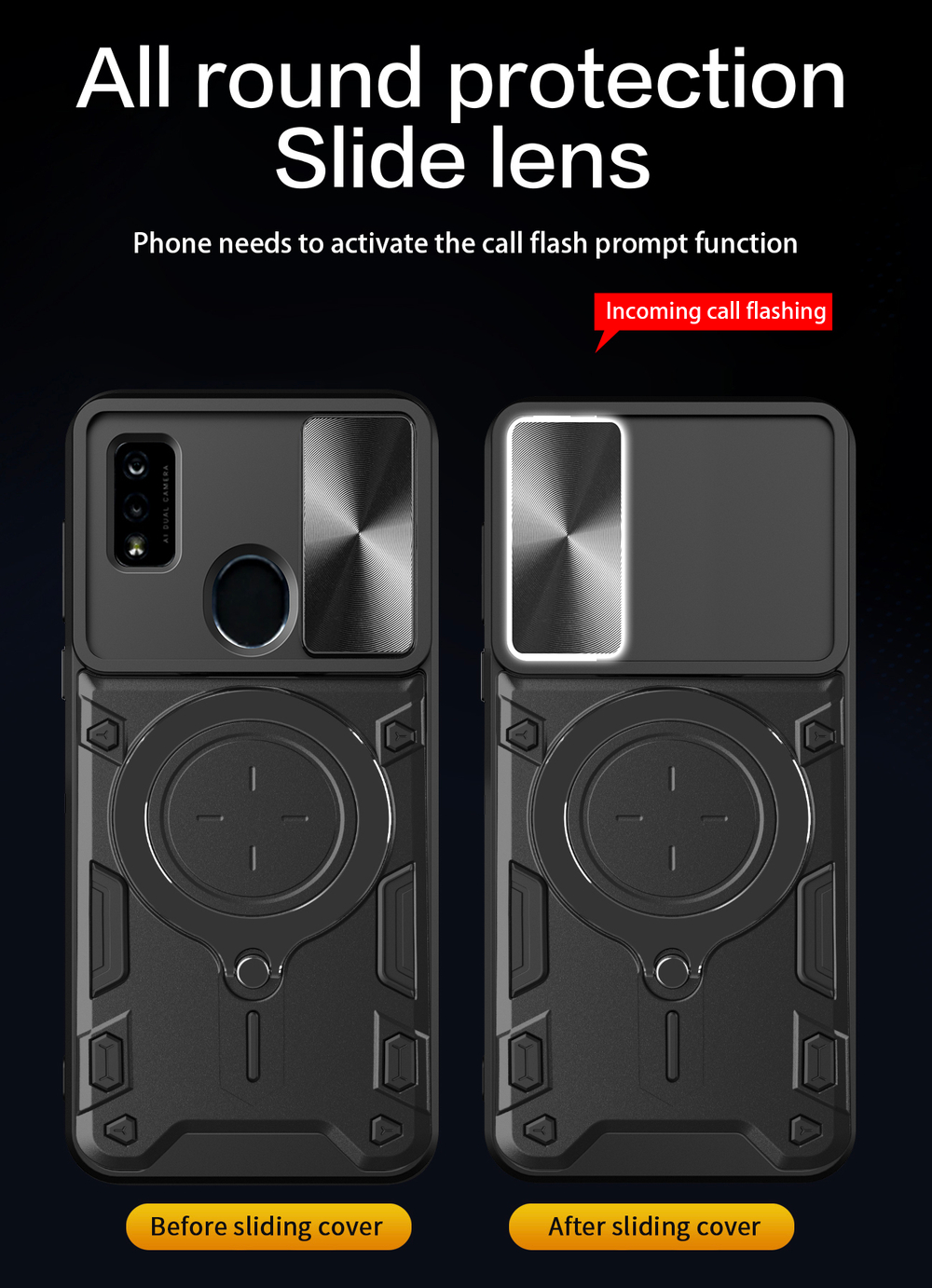 Чехол с кольцом Big Ring Case для ZTE Blade A51