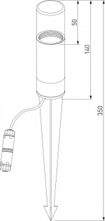 Наземный низкий светильник Elektrostandard Hidden a066035