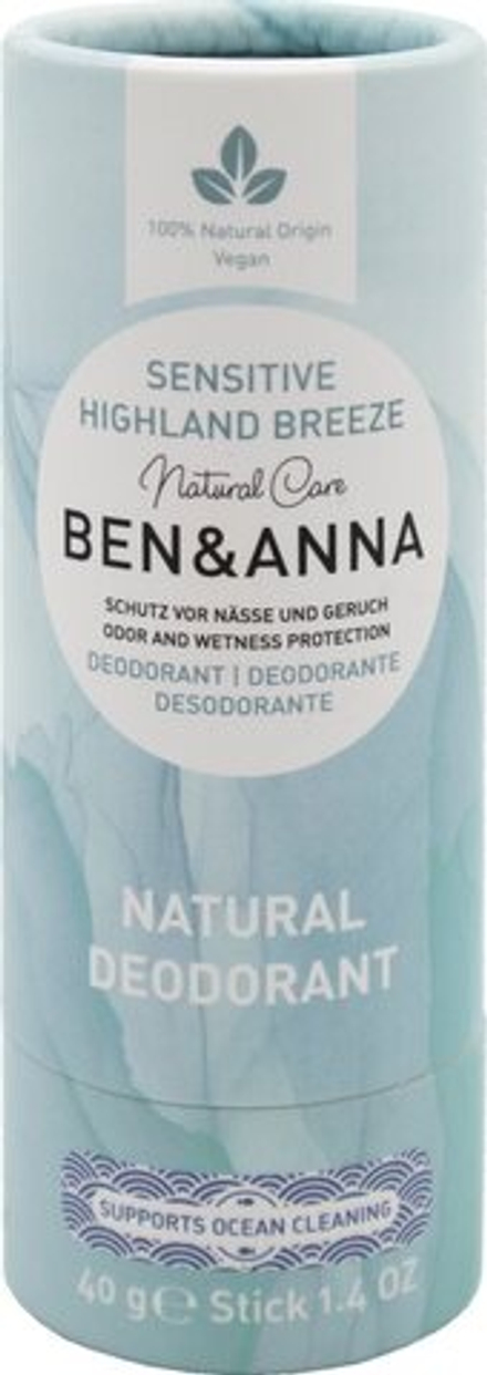 BEN&ANNA Sensitive Highland Breeze - стик-дезодорант /   40  g  / GTIN 4260491222947