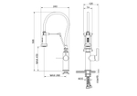Смеситель для кухни 2 jet (профессиональный) AQUATEK AQ1388CR ЕВРОПА