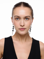 Серьги "Hope" с черным агатом