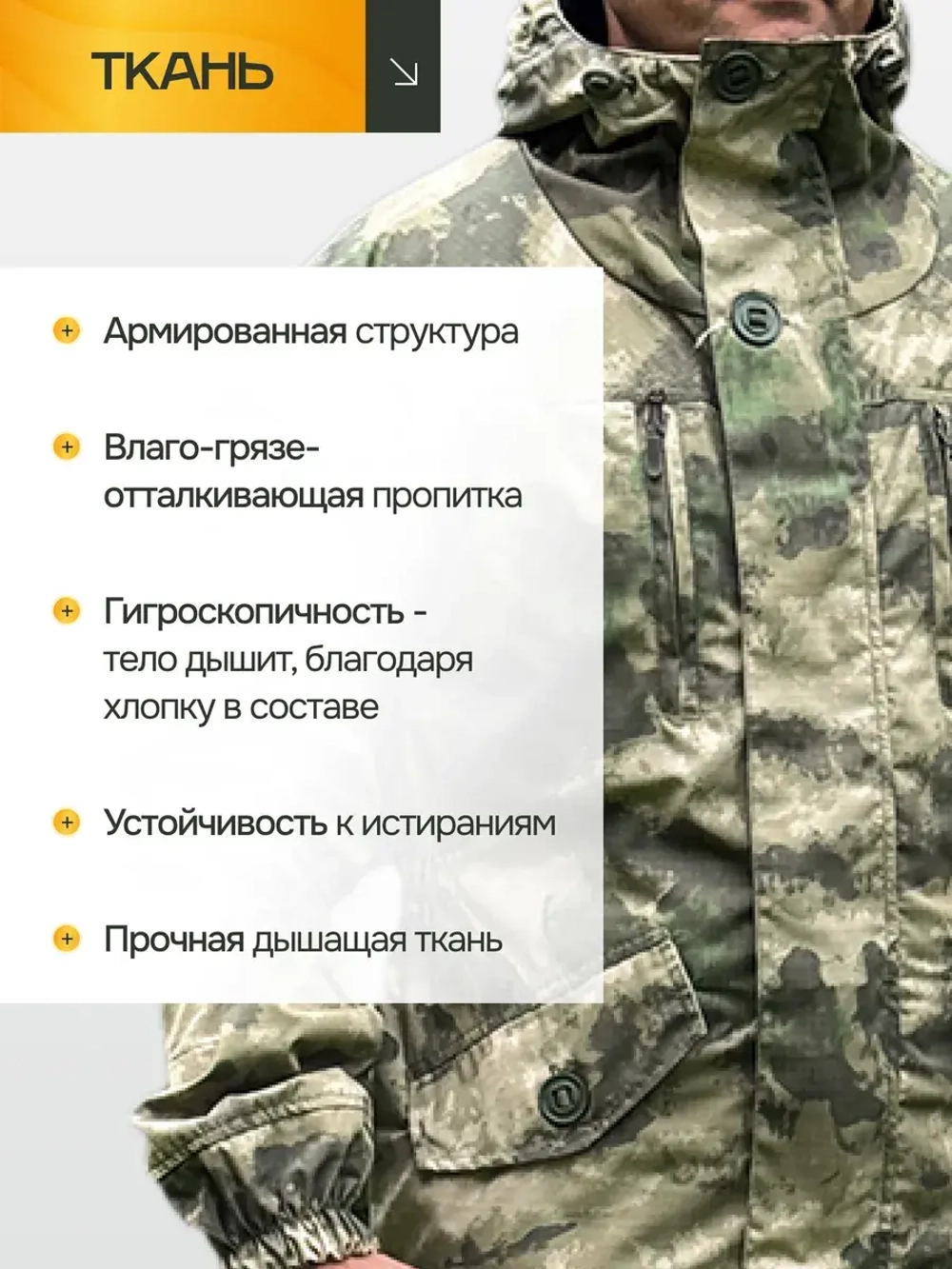 Костюм Горка 6М "Зелёный лес" с флисом, Рип-стоп (Беларусь)